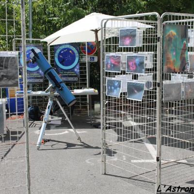 Le stand Astropleiades et l'exposition