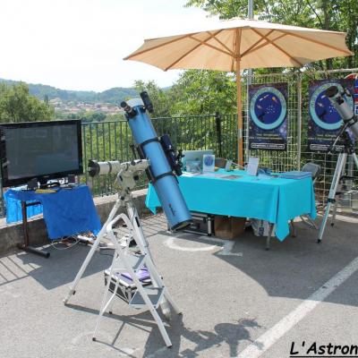 Le stand Astropleiades & le télescope solaire