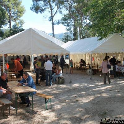 Vue d'ensemble des stands