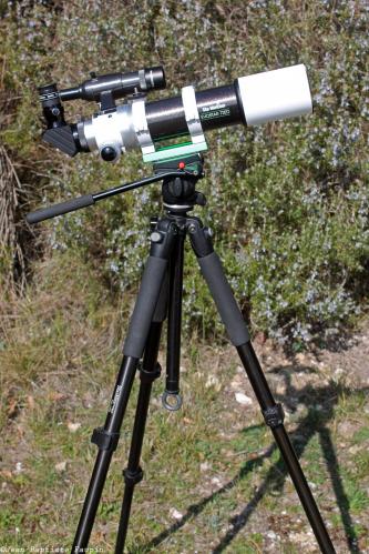 Sky-Watcher Evostar 72 ED sur trépied photo (image Jean-Baptiste Faupin)